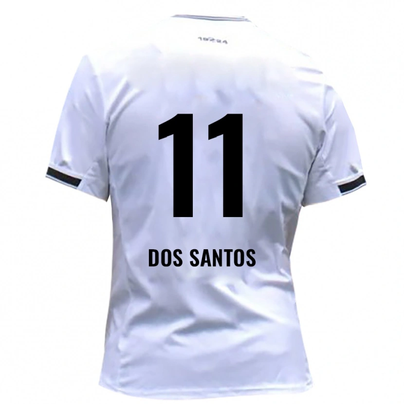 Danxen Dětské Samuel Dos Santos #11 Bílá Červená Domů Hráčské Dresy 2025/26 Dres