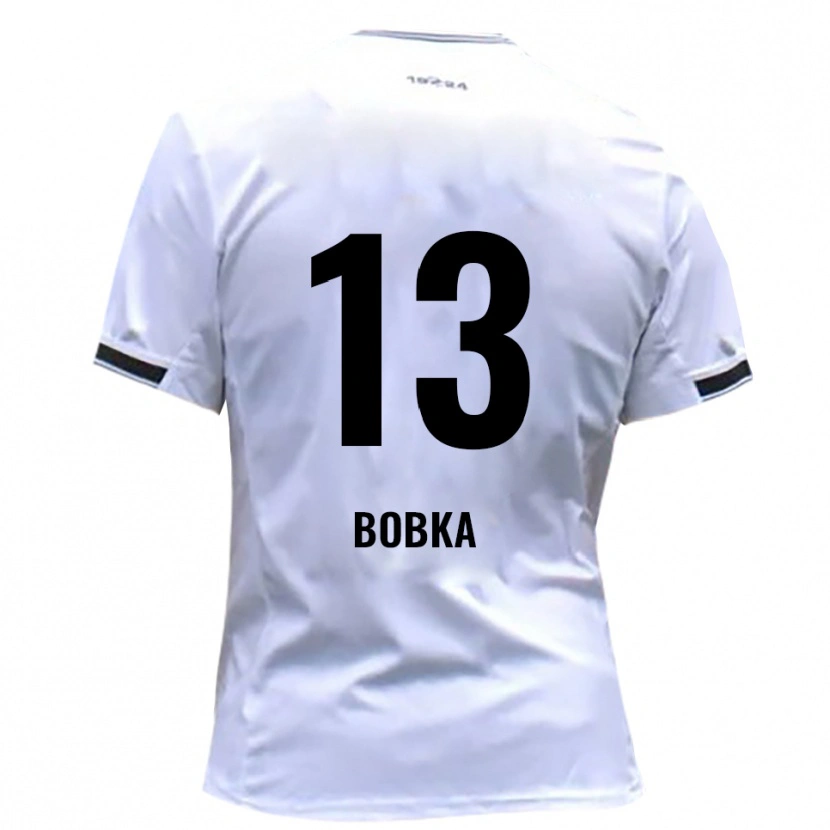 Danxen Dětské Matti Bobka #13 Bílá Červená Domů Hráčské Dresy 2025/26 Dres