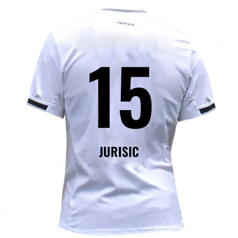 Danxen Dětské Fabian Jurisic #15 Bílá Červená Domů Hráčské Dresy 2025/26 Dres