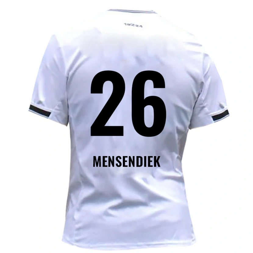 Danxen Dětské Luis Mensendiek #26 Bílá Červená Domů Hráčské Dresy 2025/26 Dres
