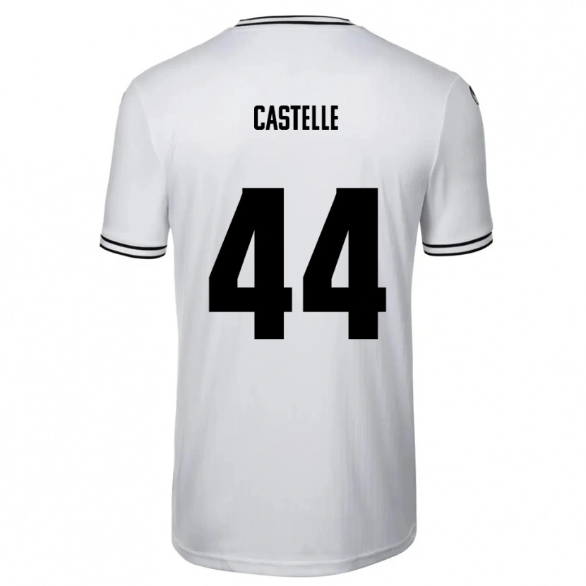Danxen Dětské Niklas Castelle #44 Bílá Černá Domů Hráčské Dresy 2025/26 Dres