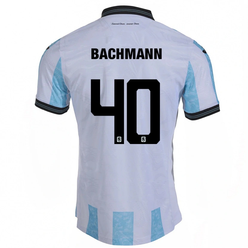 Danxen Dětské Paul Bachmann #40 Bílá Nebesky Modrá Domů Hráčské Dresy 2025/26 Dres