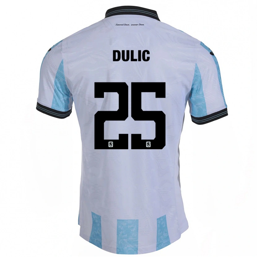 Danxen Dětské Sean Dulic #25 Bílá Nebesky Modrá Domů Hráčské Dresy 2025/26 Dres