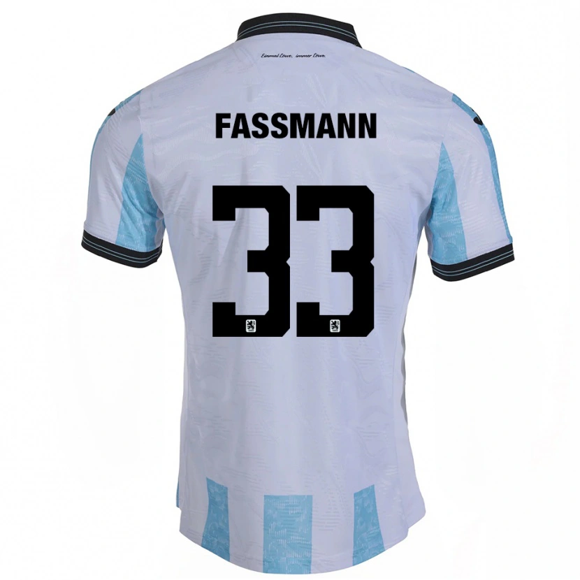 Danxen Dětské Lasse Faßmann #33 Bílá Nebesky Modrá Domů Hráčské Dresy 2025/26 Dres