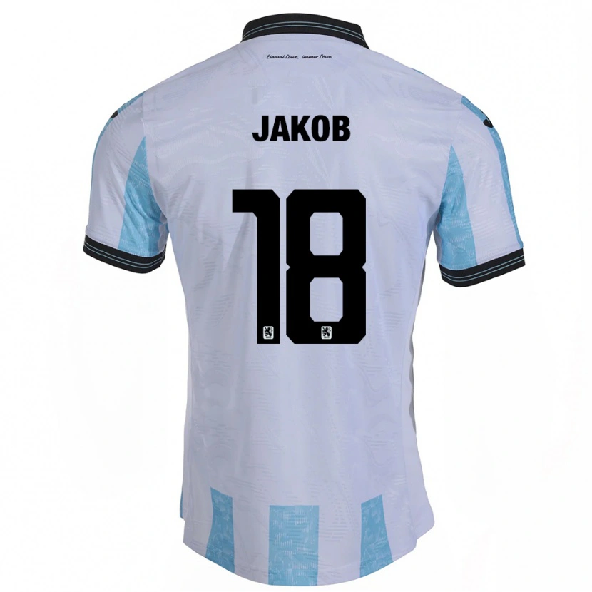 Danxen Dětské Kilian Jakob #18 Bílá Nebesky Modrá Domů Hráčské Dresy 2025/26 Dres