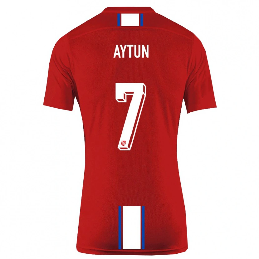 Danxen Dětské Emre Aytun #7 Červená Bílá Domů Hráčské Dresy 2025/26 Dres