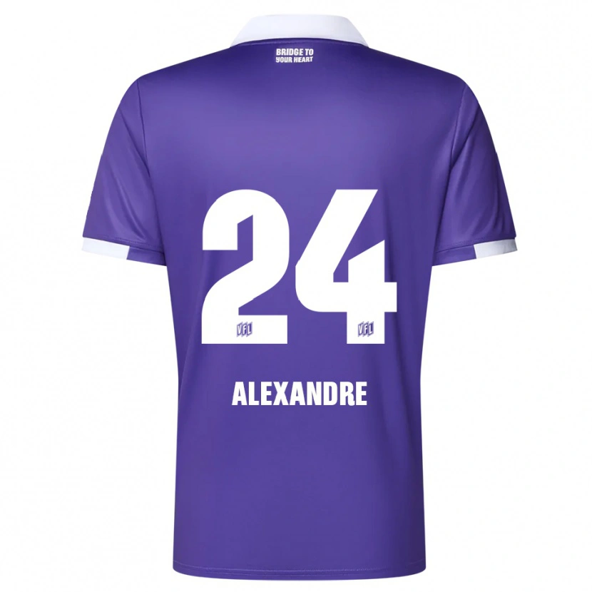 Danxen Dětské Tyron Alexandre #24 Fialová Bílá Domů Hráčské Dresy 2025/26 Dres