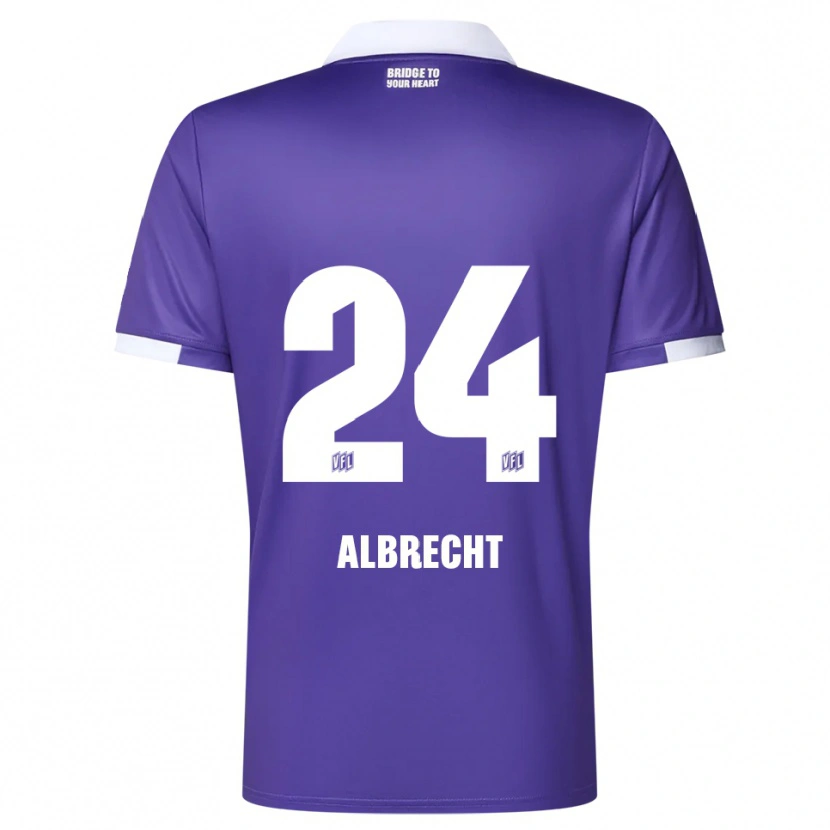 Danxen Dětské Fabian Albrecht #24 Fialová Bílá Domů Hráčské Dresy 2025/26 Dres