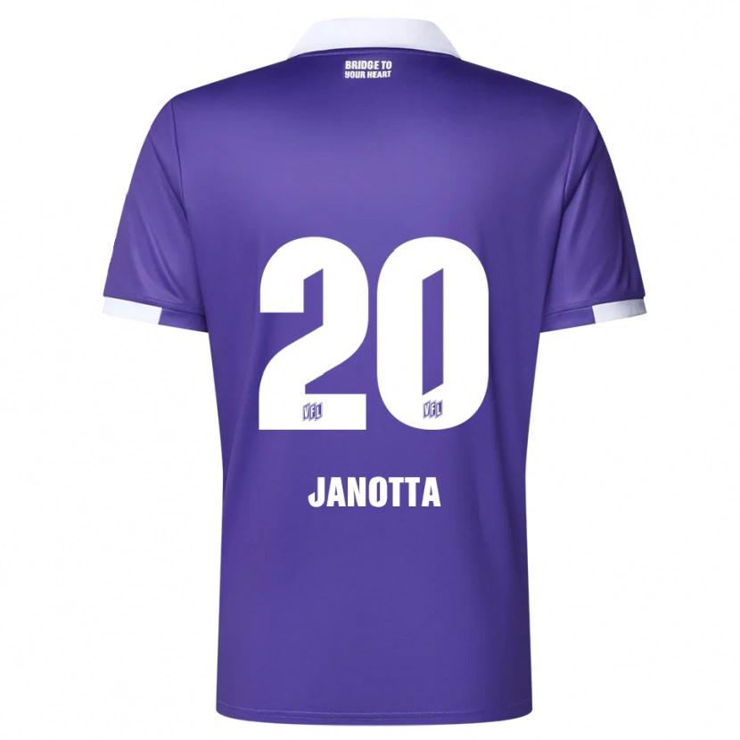 Danxen Dětské Theo Janotta #20 Fialová Bílá Domů Hráčské Dresy 2025/26 Dres