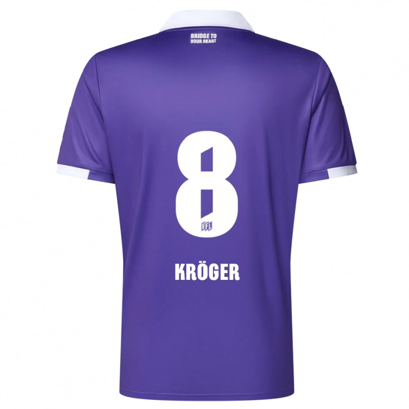 Danxen Dětské Luca Kröger #8 Fialová Bílá Domů Hráčské Dresy 2025/26 Dres