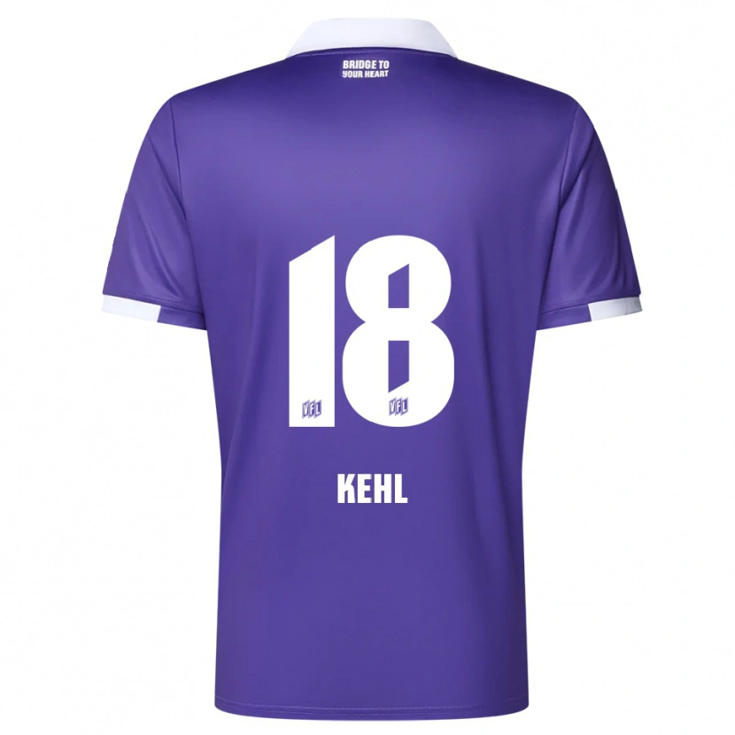 Danxen Dětské Lars Kehl #18 Fialová Bílá Domů Hráčské Dresy 2025/26 Dres