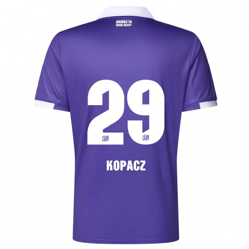 Danxen Dětské David Kopacz #29 Fialová Bílá Domů Hráčské Dresy 2025/26 Dres