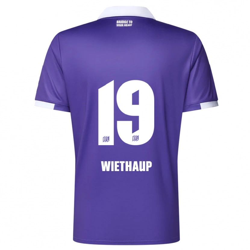 Danxen Dětské Kevin Wiethaup #19 Fialová Bílá Domů Hráčské Dresy 2025/26 Dres