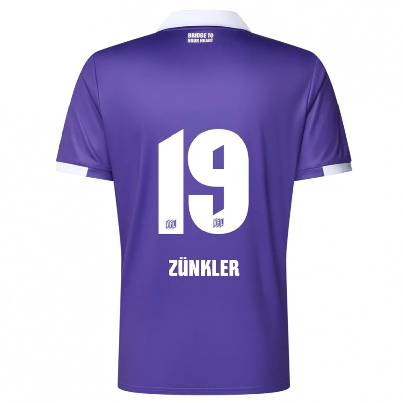 Danxen Dětské Bernd Zünkler #19 Fialová Bílá Domů Hráčské Dresy 2025/26 Dres