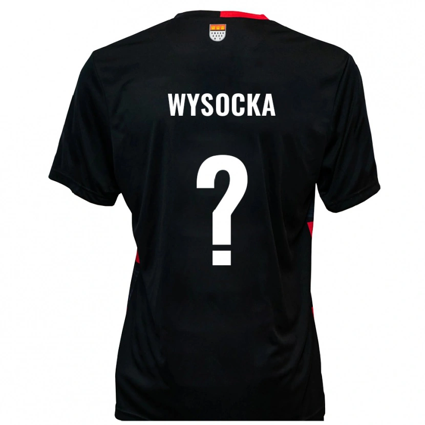 Danxen Dětské Amanda Wysocka #0 Černá Červená Domů Hráčské Dresy 2025/26 Dres