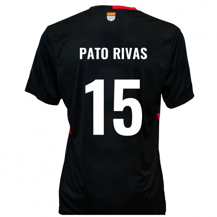 Danxen Dětské Enrique Pato Rivas #15 Černá Červená Domů Hráčské Dresy 2025/26 Dres