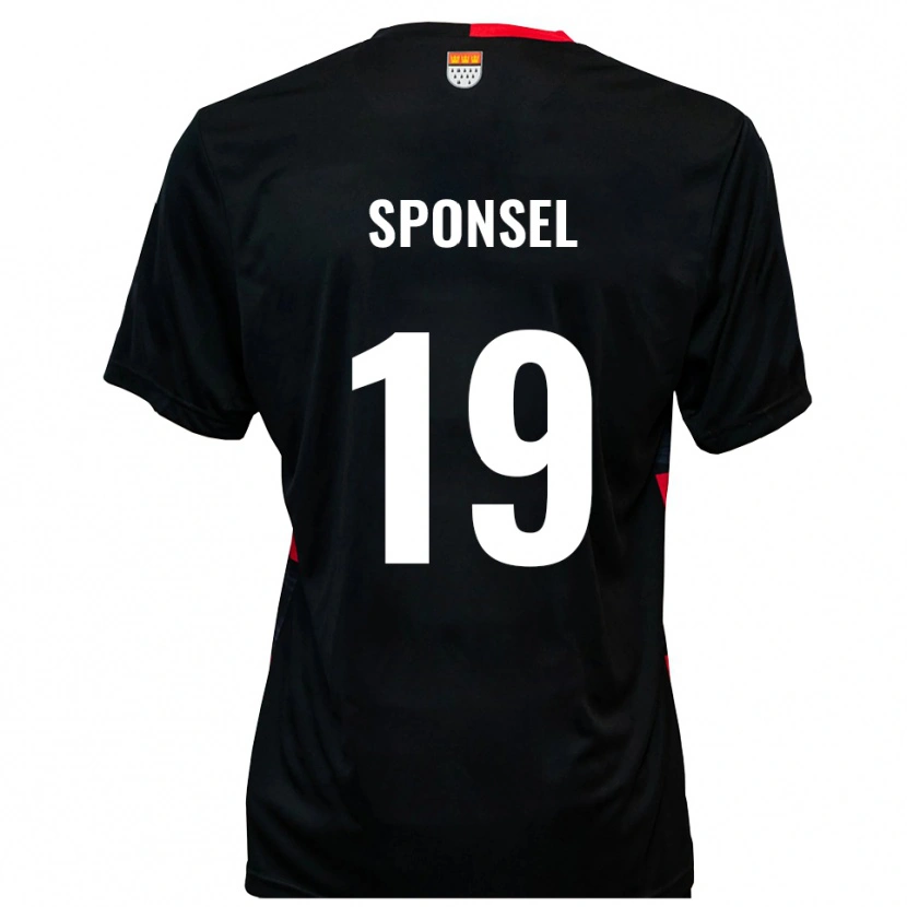 Danxen Dětské Meiko Sponsel #19 Černá Červená Domů Hráčské Dresy 2025/26 Dres