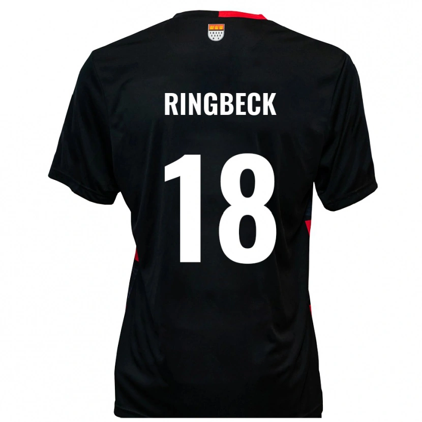 Danxen Dětské Noah Ringbeck #18 Černá Červená Domů Hráčské Dresy 2025/26 Dres