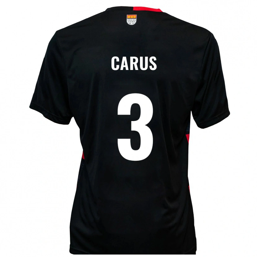 Danxen Dětské Vincent Carus #3 Černá Červená Domů Hráčské Dresy 2025/26 Dres