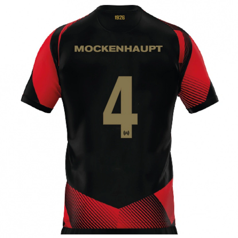 Danxen Dětské Sascha Mockenhaupt #4 Černá Červená Domů Hráčské Dresy 2025/26 Dres