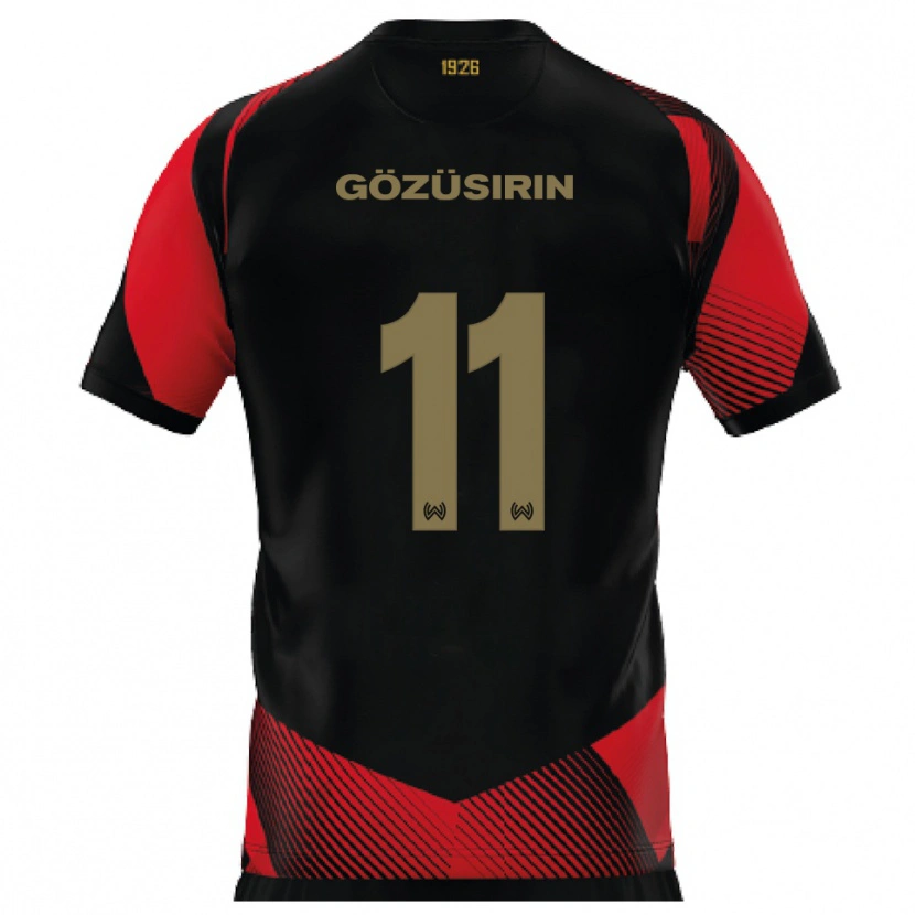 Danxen Dětské Tarik Gözüsirin #11 Černá Červená Domů Hráčské Dresy 2025/26 Dres