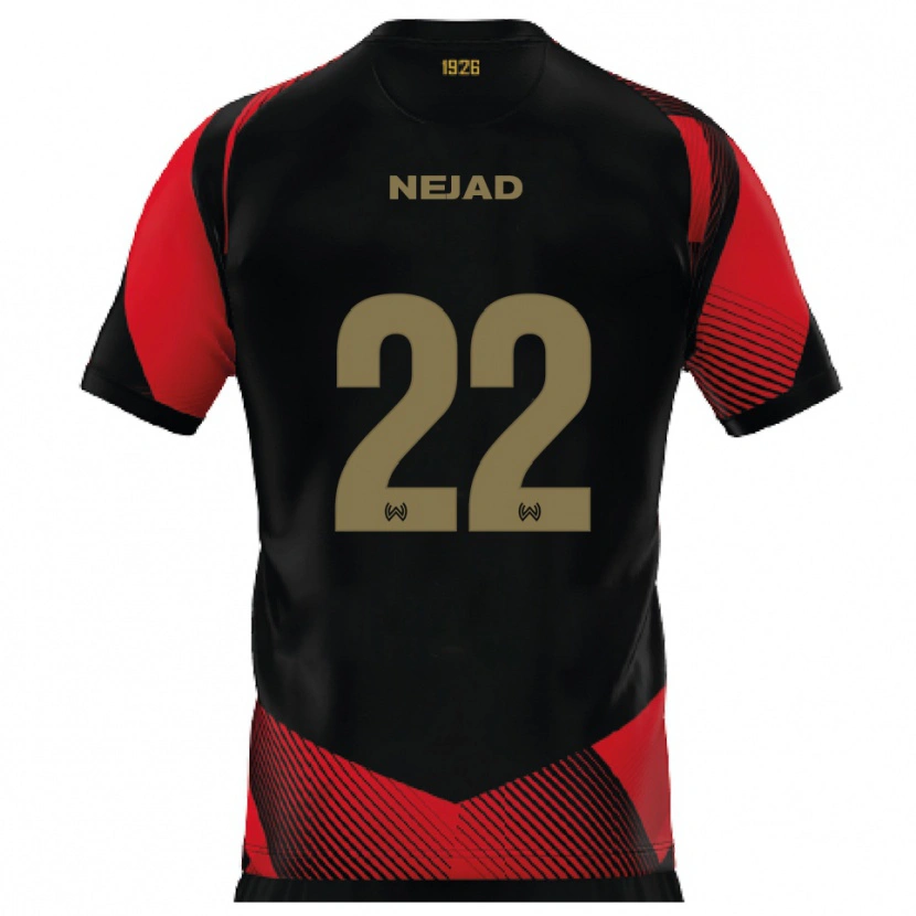 Danxen Dětské Milad Nejad #22 Černá Červená Domů Hráčské Dresy 2025/26 Dres