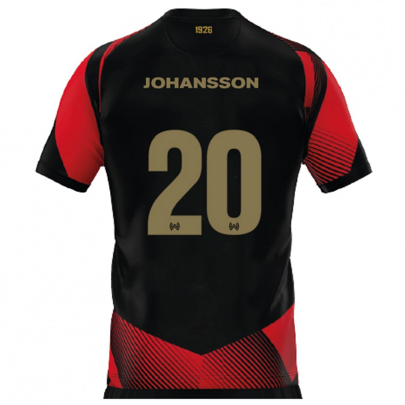 Danxen Dětské Ryan Johansson #20 Černá Červená Domů Hráčské Dresy 2025/26 Dres