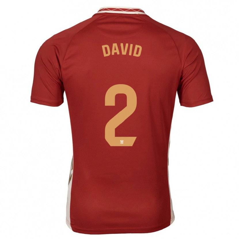 Danxen Dětské David Rodríguez #2 Vínová Zlatá Daleko Hráčské Dresy 2025/26 Dres