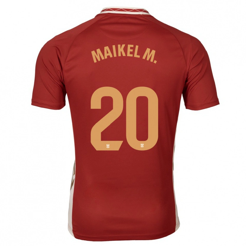 Danxen Dětské Maikel Mesa #20 Vínová Zlatá Daleko Hráčské Dresy 2025/26 Dres