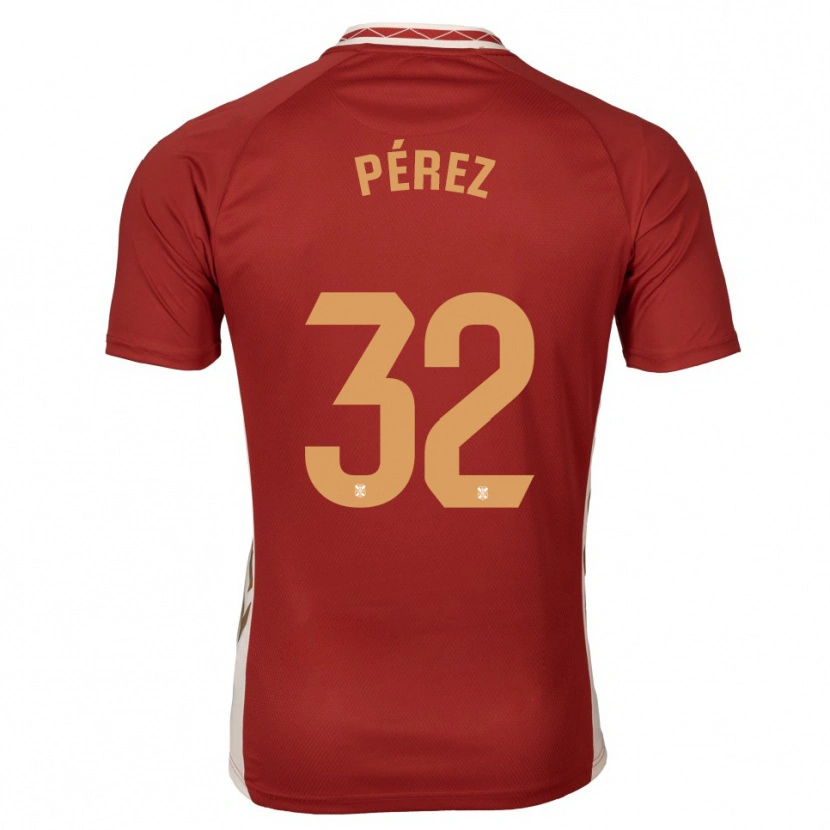 Danxen Dětské Joel Pérez #32 Vínová Zlatá Daleko Hráčské Dresy 2025/26 Dres
