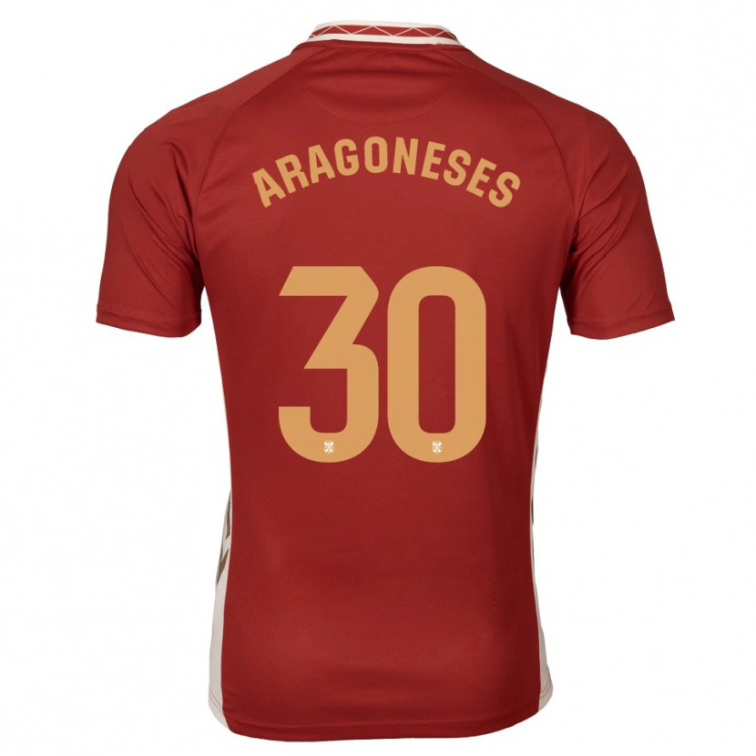Danxen Dětské Sergio Aragoneses #30 Vínová Zlatá Daleko Hráčské Dresy 2025/26 Dres