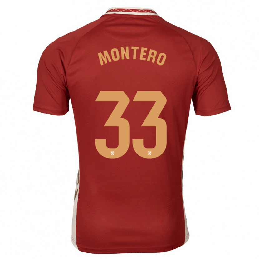 Danxen Dětské Manuel Montero #33 Vínová Zlatá Daleko Hráčské Dresy 2025/26 Dres