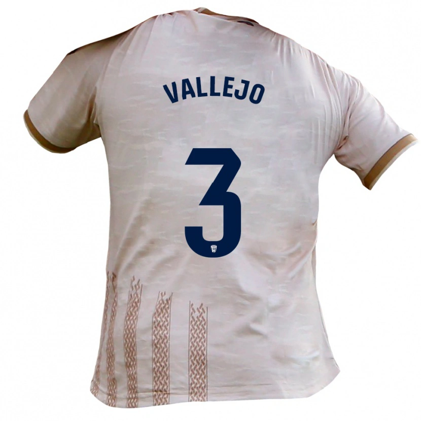 Danxen Dětské Jaime Vallejo #3 Špinavě Bílá Hnědá Daleko Hráčské Dresy 2025/26 Dres