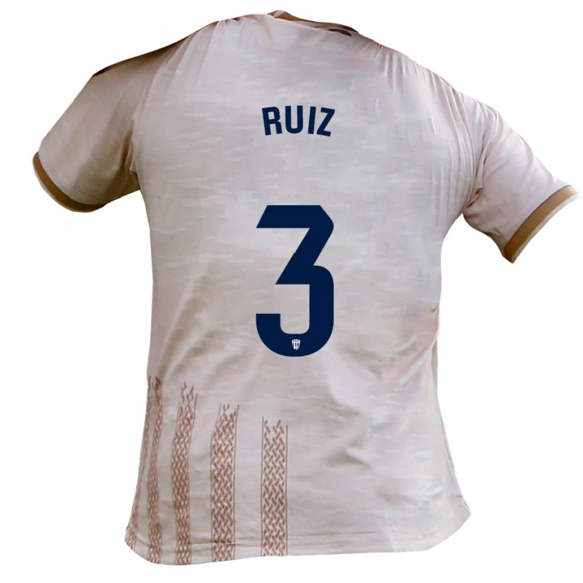 Danxen Dětské David Ruiz #3 Špinavě Bílá Hnědá Daleko Hráčské Dresy 2025/26 Dres