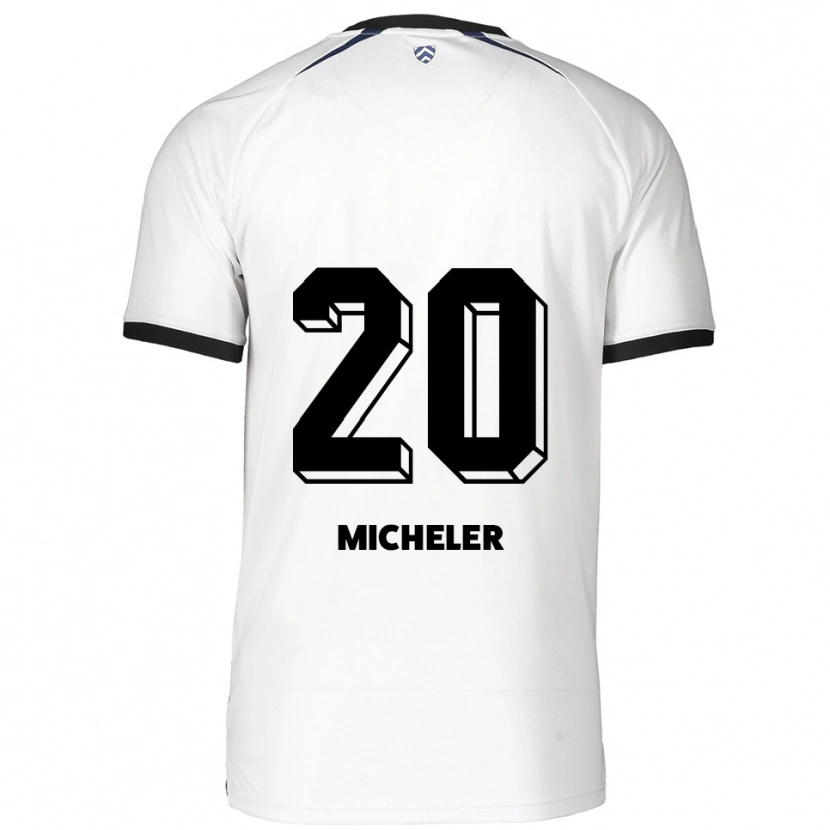 Danxen Dětské Florian Micheler #20 Bílá Černá Daleko Hráčské Dresy 2025/26 Dres