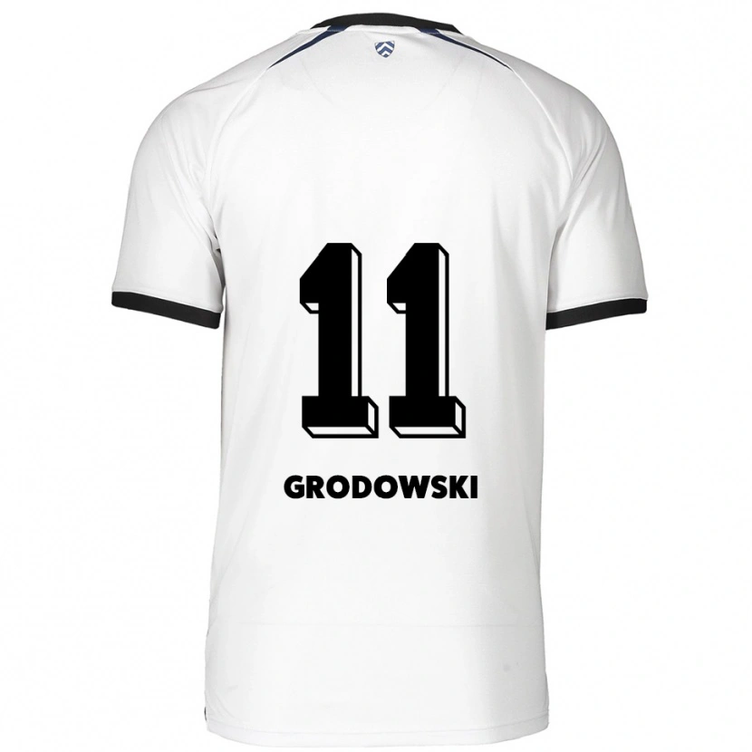 Danxen Dětské Joel Grodowski #11 Bílá Černá Daleko Hráčské Dresy 2025/26 Dres