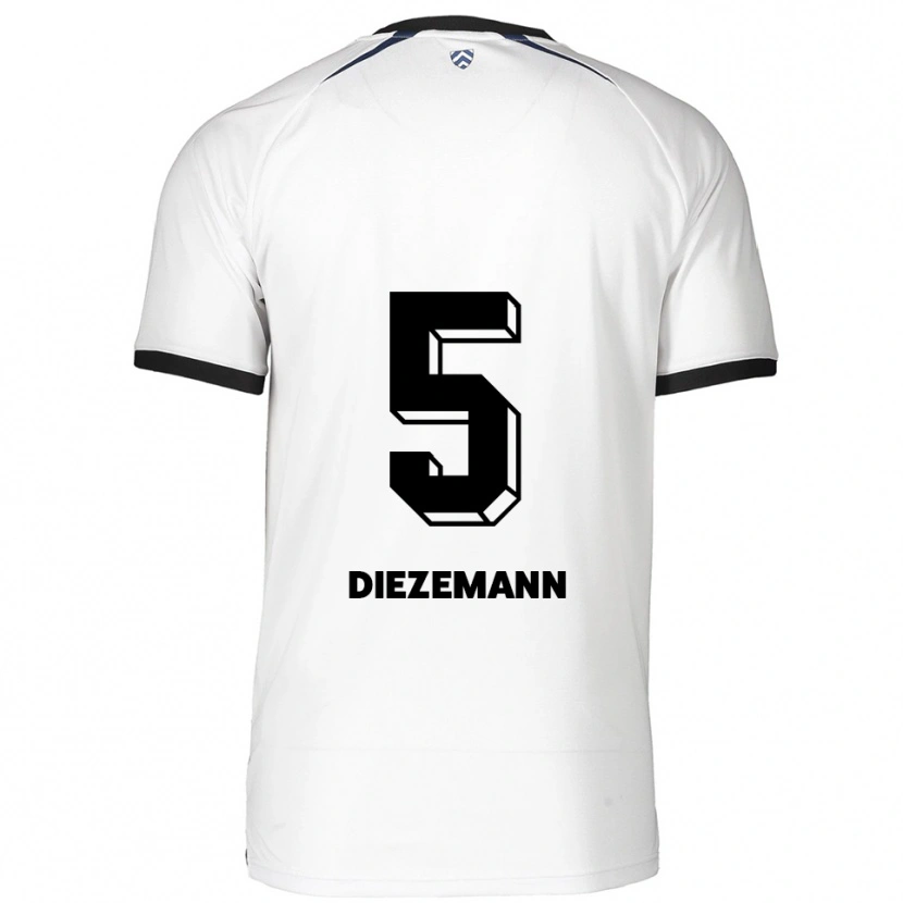 Danxen Dětské Yoost Diezemann #5 Bílá Černá Daleko Hráčské Dresy 2025/26 Dres