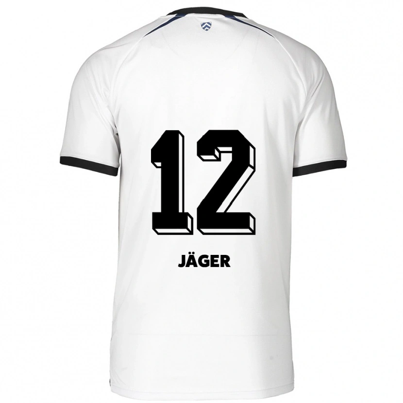 Danxen Dětské Mino Jäger #12 Bílá Černá Daleko Hráčské Dresy 2025/26 Dres