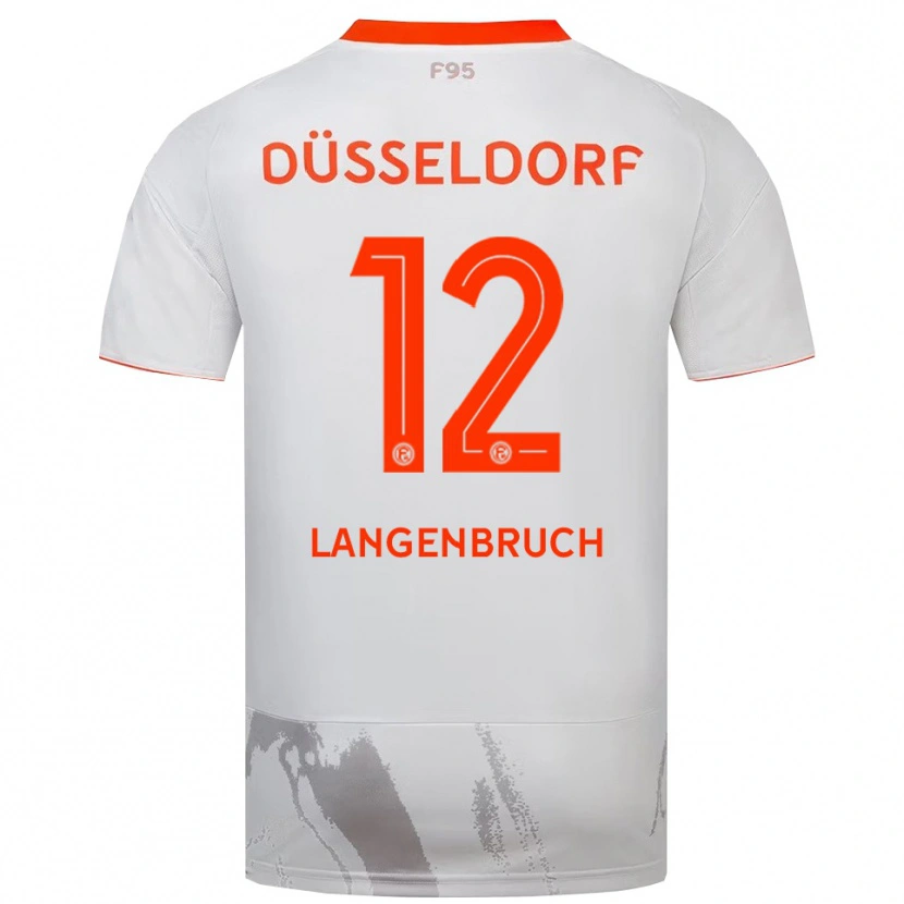 Danxen Dětské Linus Langenbruch #12 Bílá Oranžová Daleko Hráčské Dresy 2025/26 Dres