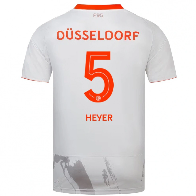 Danxen Dětské Moritz Heyer #5 Bílá Oranžová Daleko Hráčské Dresy 2025/26 Dres