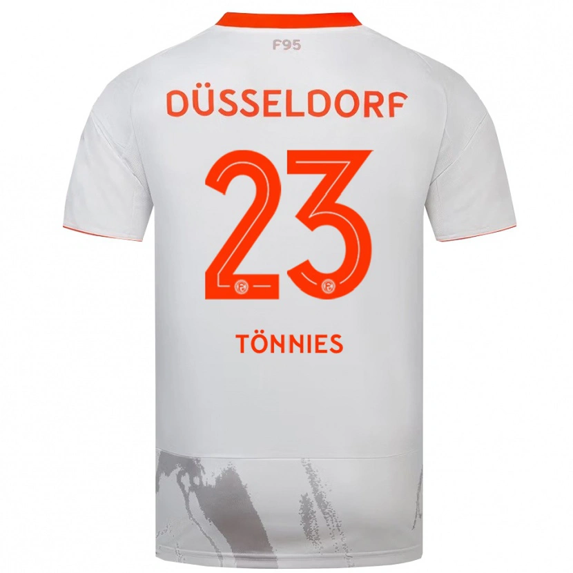 Danxen Dětské Conor Tönnies #23 Bílá Oranžová Daleko Hráčské Dresy 2025/26 Dres