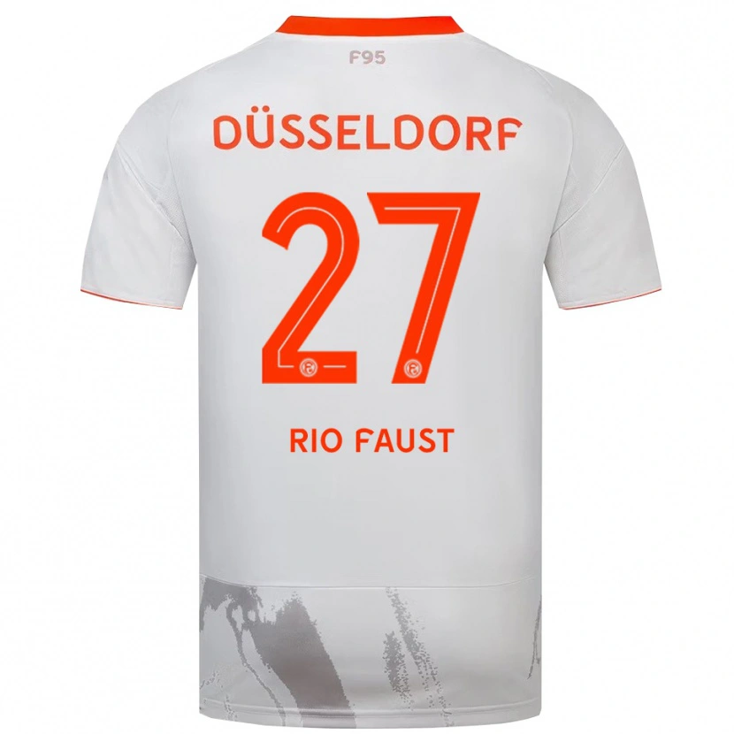 Danxen Dětské Rio Faust #27 Bílá Oranžová Daleko Hráčské Dresy 2025/26 Dres