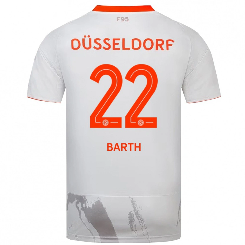 Danxen Dětské Tom Barth #22 Bílá Oranžová Daleko Hráčské Dresy 2025/26 Dres