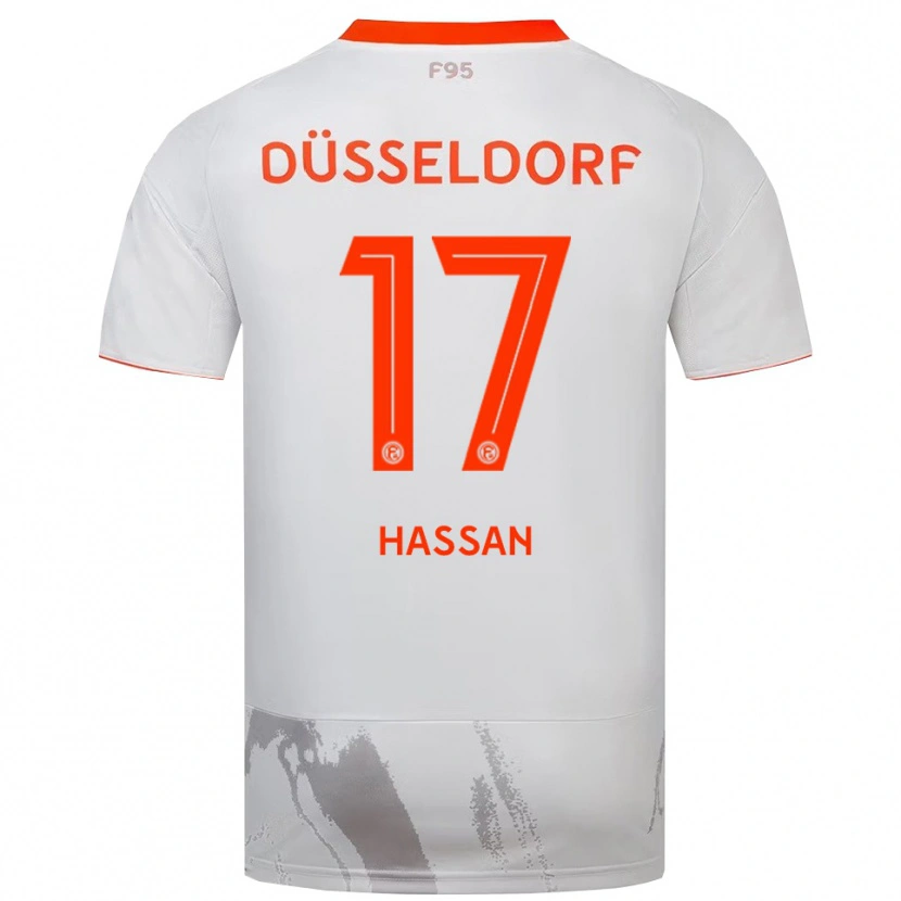 Danxen Dětské Ahmad Hassan #17 Bílá Oranžová Daleko Hráčské Dresy 2025/26 Dres