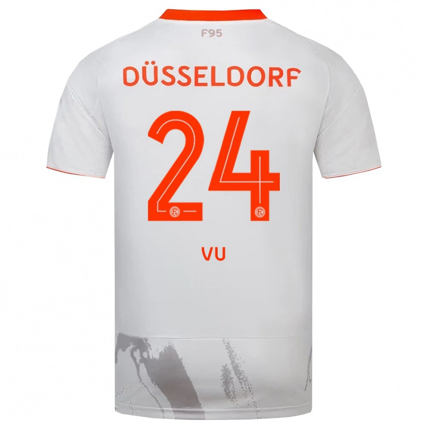 Danxen Dětské Simon Vu #24 Bílá Oranžová Daleko Hráčské Dresy 2025/26 Dres