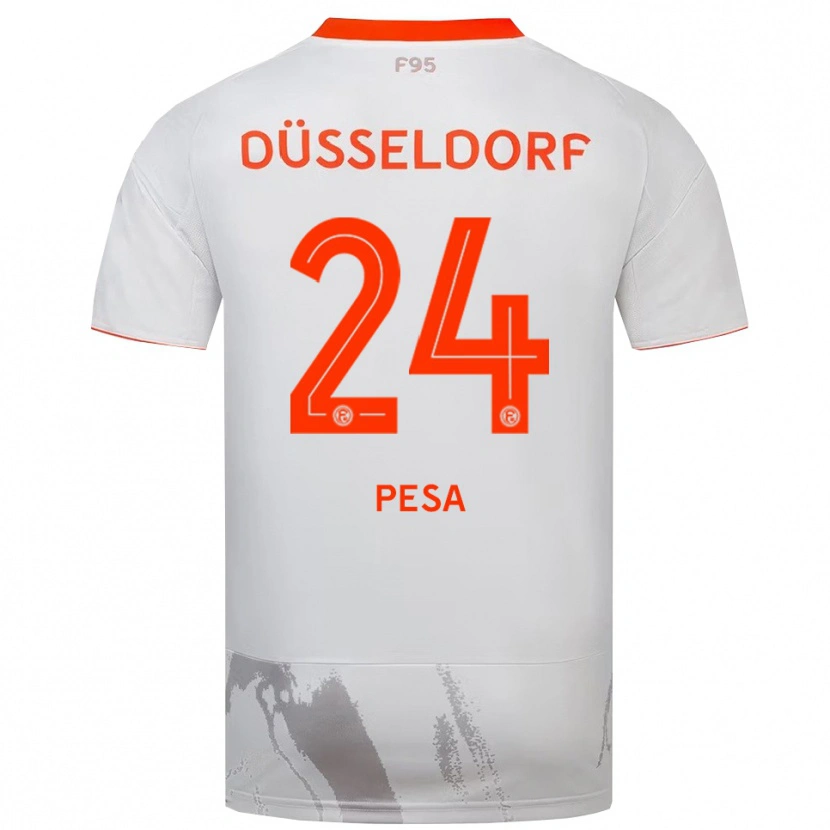 Danxen Dětské Adrijan Pesa #24 Bílá Oranžová Daleko Hráčské Dresy 2025/26 Dres