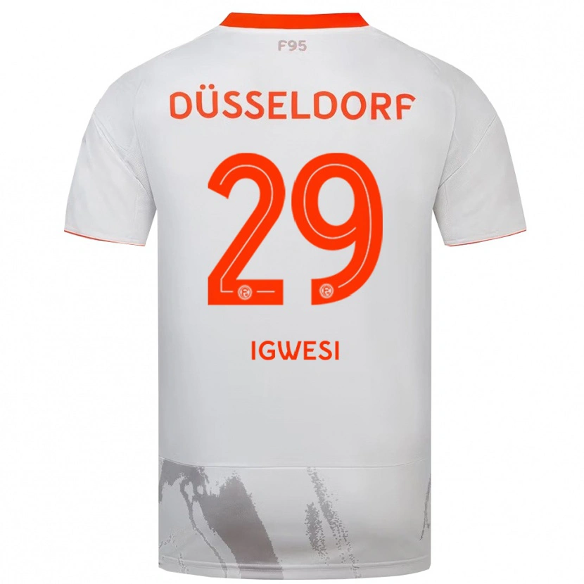 Danxen Dětské Tyrese Igwesi #29 Bílá Oranžová Daleko Hráčské Dresy 2025/26 Dres