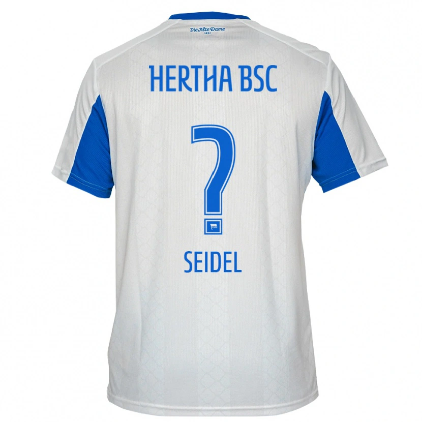 Danxen Dětské Daniel Seidel #0 Bílá Modrá Daleko Hráčské Dresy 2025/26 Dres