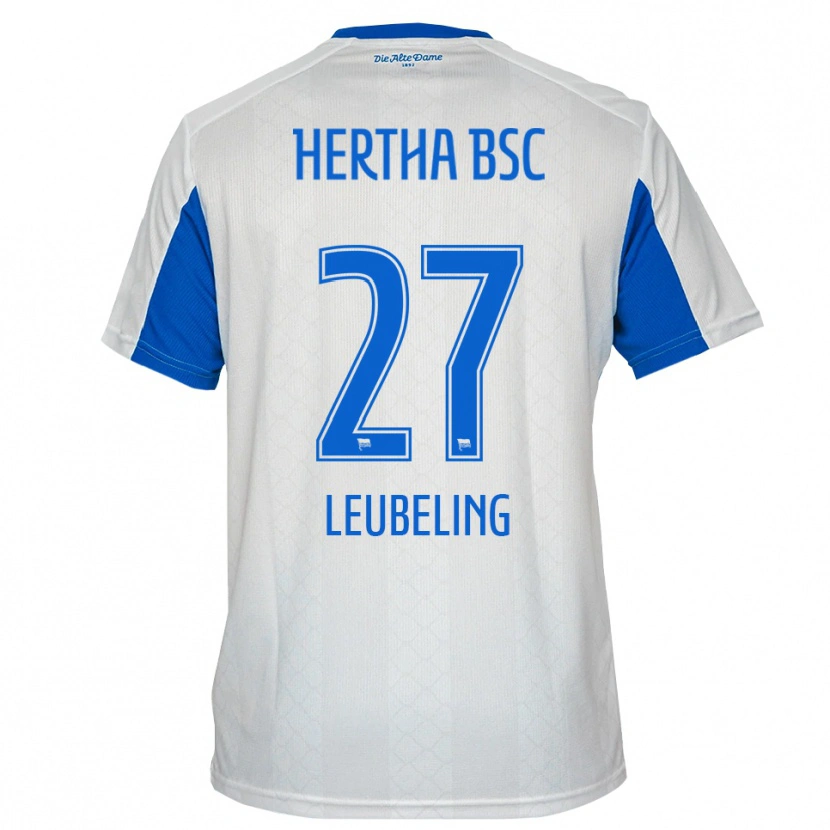 Danxen Dětské Milan Leubeling #27 Bílá Modrá Daleko Hráčské Dresy 2025/26 Dres
