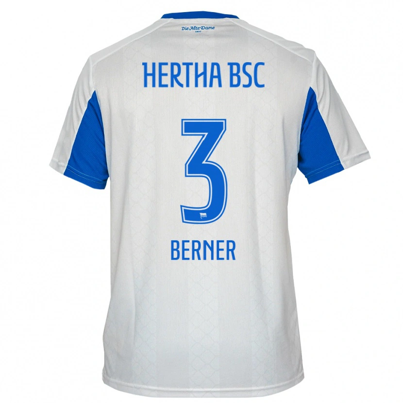 Danxen Dětské Janne Berner #3 Bílá Modrá Daleko Hráčské Dresy 2025/26 Dres